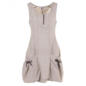 Kleid Leinen im Used-Look mit Ballonform und Eingrifftaschen im Angebot