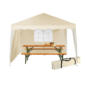 FLORABEST Aluminium-Faltpavillon, beige im Angebot