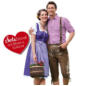 Damen-Dirndl mit Bluse und Schürze im Angebot