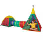 Kinder Abenteuer Zelt-Set: Spielzelt + Tunnel + Tipi Besttoy im Angebot